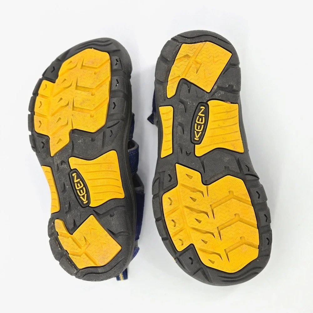 KEEN Newport H2 Navy Blue Yellow Waterproof Closed Toe Sandals Kids Size 3 VGUC